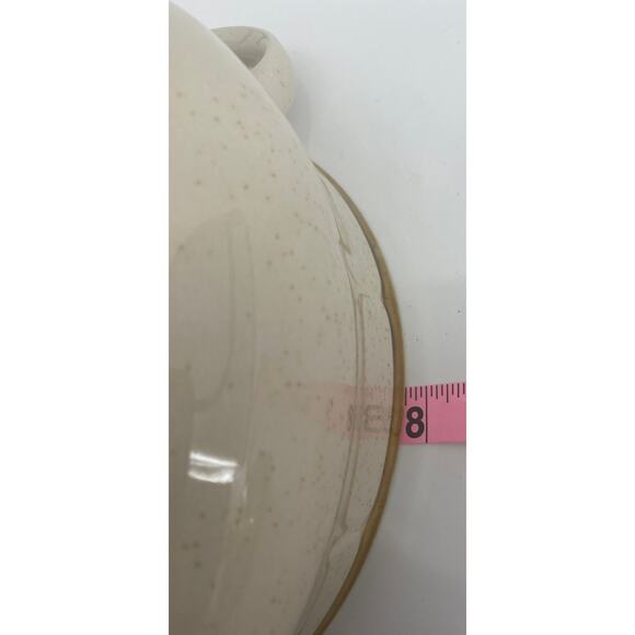 Vintage Bean Pot Crown Manor Floral Garden Casserole Stoneware Lid Serving Japan - Picture 6 of 7